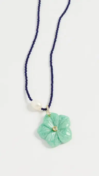 Maison Irem Azure Flower Necklace | Thumbnail 4