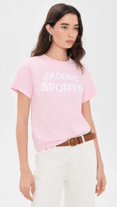 Sporty & Rich J'adore Baby Tee | Thumbnail 2 Sporty & Rich J'adore Baby Tee | Thumbnail 2