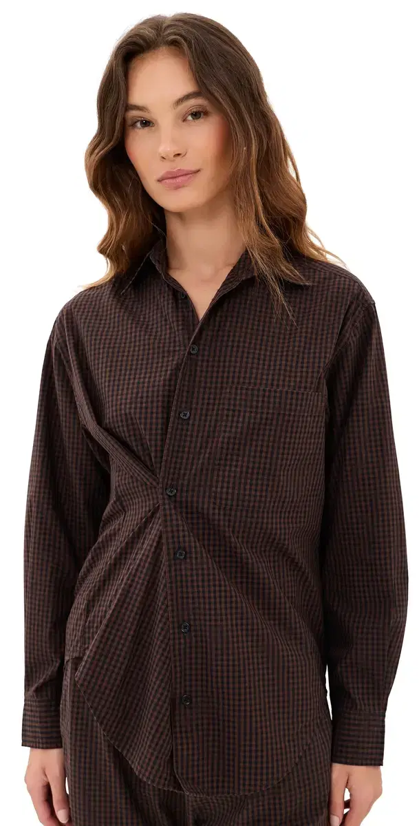 Pistola ila Button Down Wrap Top Hot Toddy