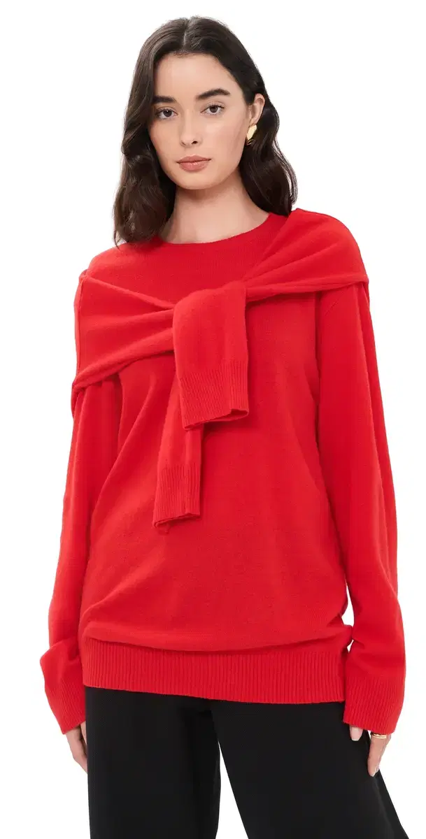 Source Unknown Tio Extra Shawl Sweater Red M/L