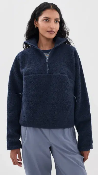 Halfdays Pieper Fleece Jacket Navy | Thumbnail 2 Halfdays Pieper Fleece Jacket Navy | Thumbnail 2