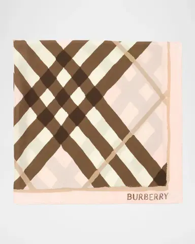 Burberry Watercolor Check Silk Scarf | Thumbnail 5