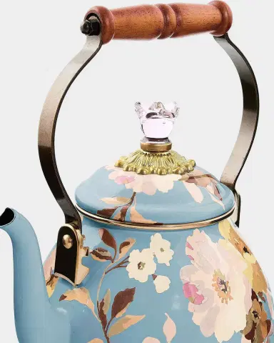 MacKenzie-Childs Wild Rose Slate Small Tea Kettle | Thumbnail 2