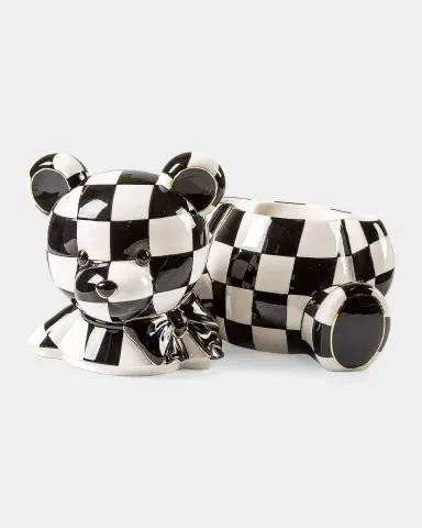MacKenzie-Childs Courtly Check Bear Cookie Jar | Thumbnail 2 MacKenzie-Childs Courtly Check Bear Cookie Jar | Thumbnail 2