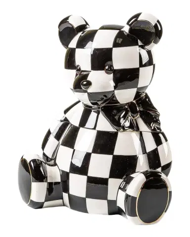 MacKenzie-Childs Courtly Check Bear Cookie Jar | Thumbnail 1 MacKenzie-Childs Courtly Check Bear Cookie Jar | Thumbnail 1