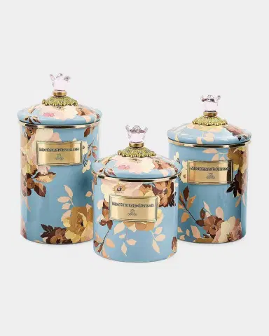 MacKenzie-Childs Wild Rose Slate Medium Canister | Thumbnail 2