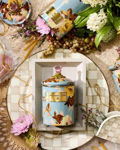 MacKenzie-Childs Wild Rose Slate Medium Canister | Thumbnail 3