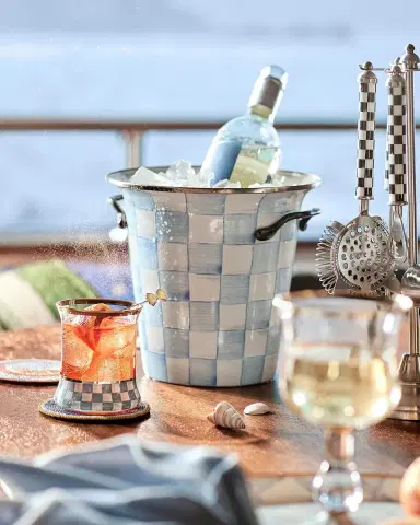 MacKenzie-Childs Sky Check Wine Cooler | Thumbnail 5