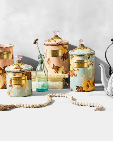 MacKenzie-Childs Wild Rose Mauve Medium Canister | Thumbnail 3 MacKenzie-Childs Wild Rose Mauve Medium Canister | Thumbnail 3