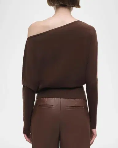 Simkhai Lavina Off-The-Shoulder Draped Sweater | Thumbnail 3