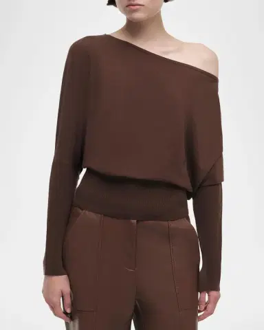 Simkhai Lavina Off-The-Shoulder Draped Sweater | Thumbnail 4