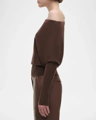 Simkhai Lavina Off-The-Shoulder Draped Sweater | Thumbnail 5