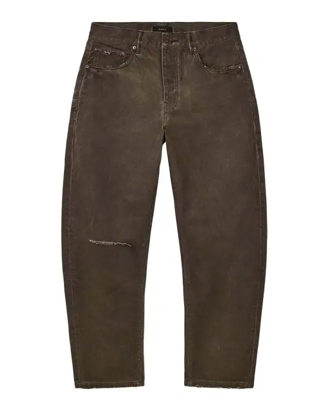 PURPLE Whiskered Straight-Leg Jeans