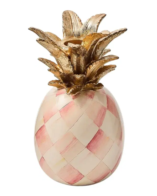 MacKenzie-Childs Rosy Pineapple Candle Holder