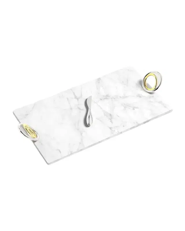 Anna New York Ring Cheeseboard & Knife Set