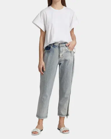 3.1 Phillip Lim Straight-Leg Cropped Jeans with Side Zipper Detail | Thumbnail 2