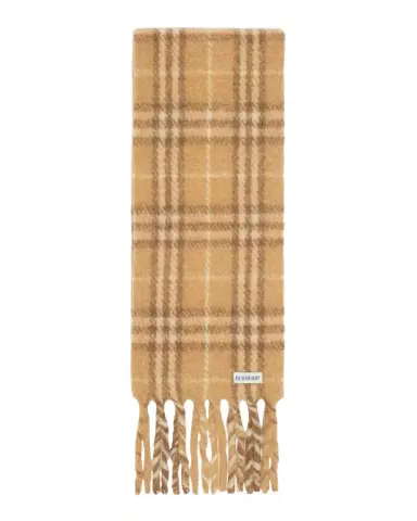 Burberry Narrow Check Alpaca Wool-Blend Scarf | Thumbnail 1