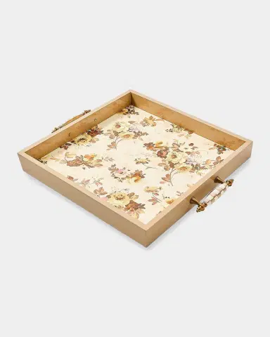 MacKenzie-Childs Wild Rose White Serving Tray | Thumbnail 3