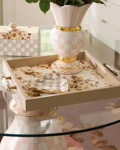 MacKenzie-Childs Wild Rose White Serving Tray | Thumbnail 4
