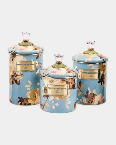 MacKenzie-Childs Wild Rose Slate Small Canister | Thumbnail 2