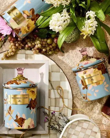 MacKenzie-Childs Wild Rose Slate Small Canister | Thumbnail 3