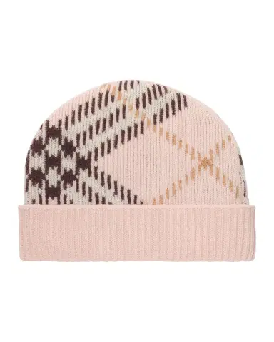 Burberry Check Cashmere Knit Beanie | Thumbnail 4