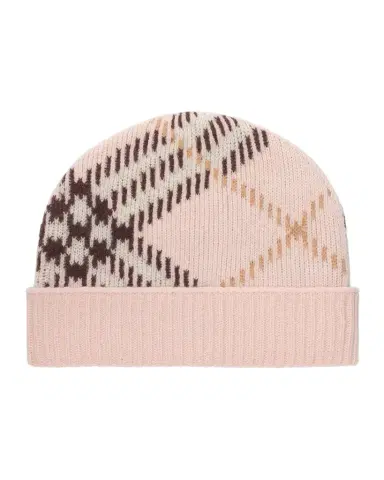 Burberry Check Cashmere Knit Beanie | Thumbnail 1