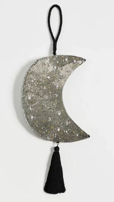 SIMONMILLER Beaded Crescent Wristlet Black/Silver One Size | Thumbnail 3 SIMONMILLER Beaded Crescent Wristlet Black/Silver One Size | Thumbnail 3