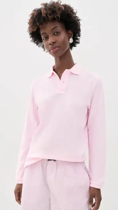 Hommegirls Long Sleeve Polo Pink | Thumbnail 2