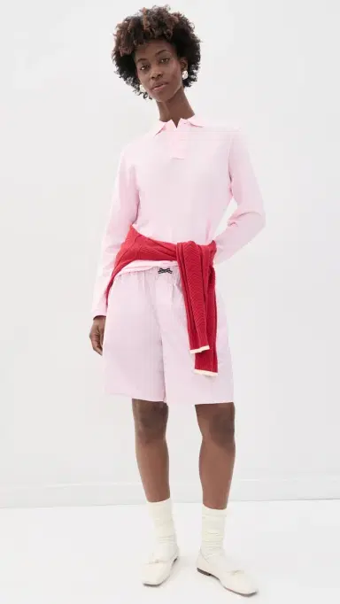 Hommegirls Long Sleeve Polo Pink | Thumbnail 5