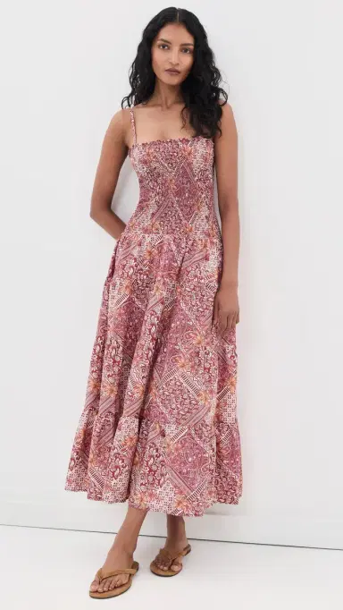 Peixoto Clementine Maxi Dress Burgundy Blush | Thumbnail 2 Peixoto Clementine Maxi Dress Burgundy Blush | Thumbnail 2