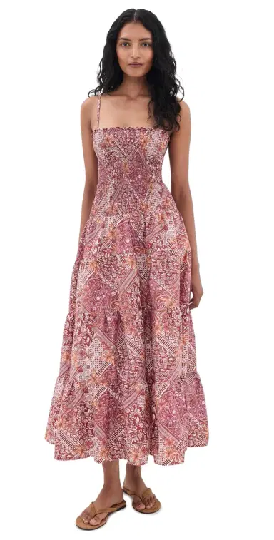 Peixoto Clementine Maxi Dress Burgundy Blush | Thumbnail 1 Peixoto Clementine Maxi Dress Burgundy Blush | Thumbnail 1