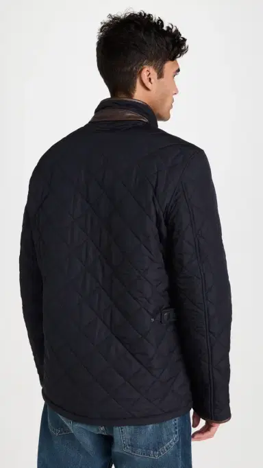Barbour Powell Quilted Jacket Navy | Thumbnail 3 Barbour Powell Quilted Jacket Navy | Thumbnail 3