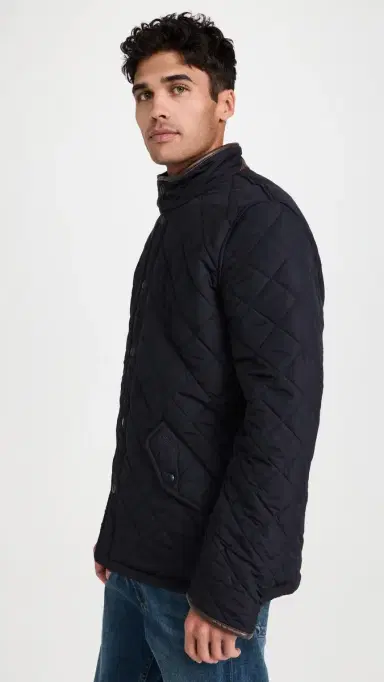 Barbour Powell Quilted Jacket Navy | Thumbnail 4 Barbour Powell Quilted Jacket Navy | Thumbnail 4
