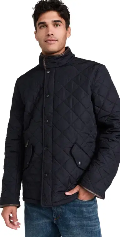 Barbour Powell Quilted Jacket Navy | Thumbnail 1 Barbour Powell Quilted Jacket Navy | Thumbnail 1