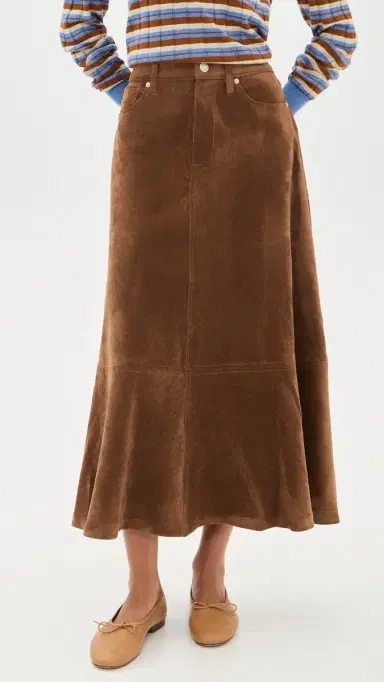 BLANKNYC Morning Brew Faux Suede Skirt Morning Brew | Thumbnail 2
