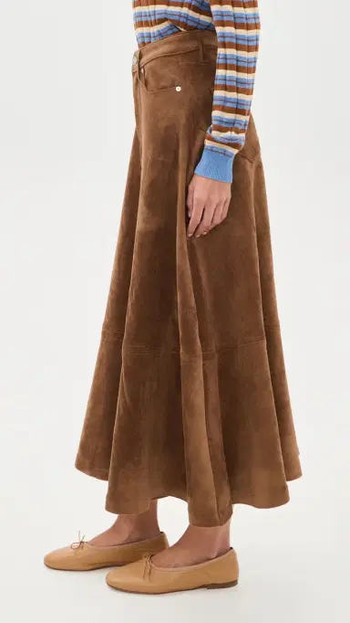 BLANKNYC Morning Brew Faux Suede Skirt Morning Brew | Thumbnail 4