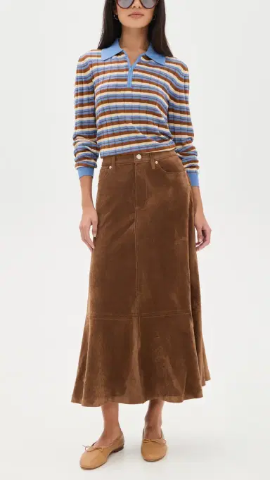 BLANKNYC Morning Brew Faux Suede Skirt Morning Brew | Thumbnail 5