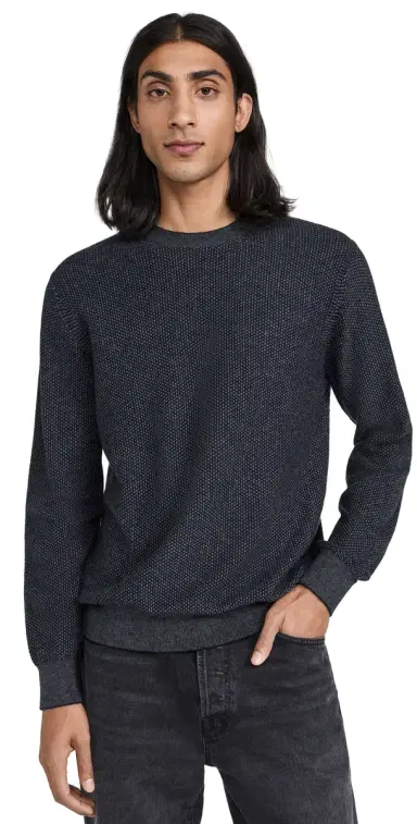 Vince Geo Jacquard Crew Sweater Coastal/ed H Grey | Thumbnail 1 Vince Geo Jacquard Crew Sweater Coastal/ed H Grey | Thumbnail 1