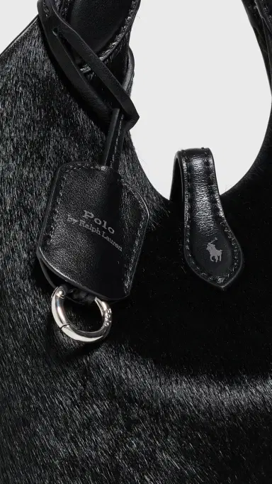 Polo Ralph Lauren Haircalf Crossbody Bag Black One Size | Thumbnail 5