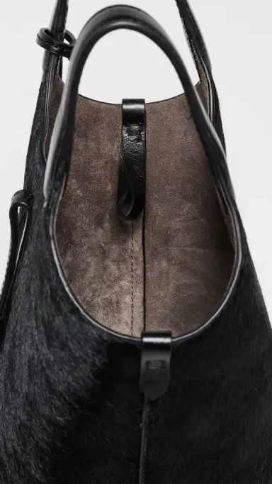 Polo Ralph Lauren Haircalf Crossbody Bag Black One Size | Thumbnail 6