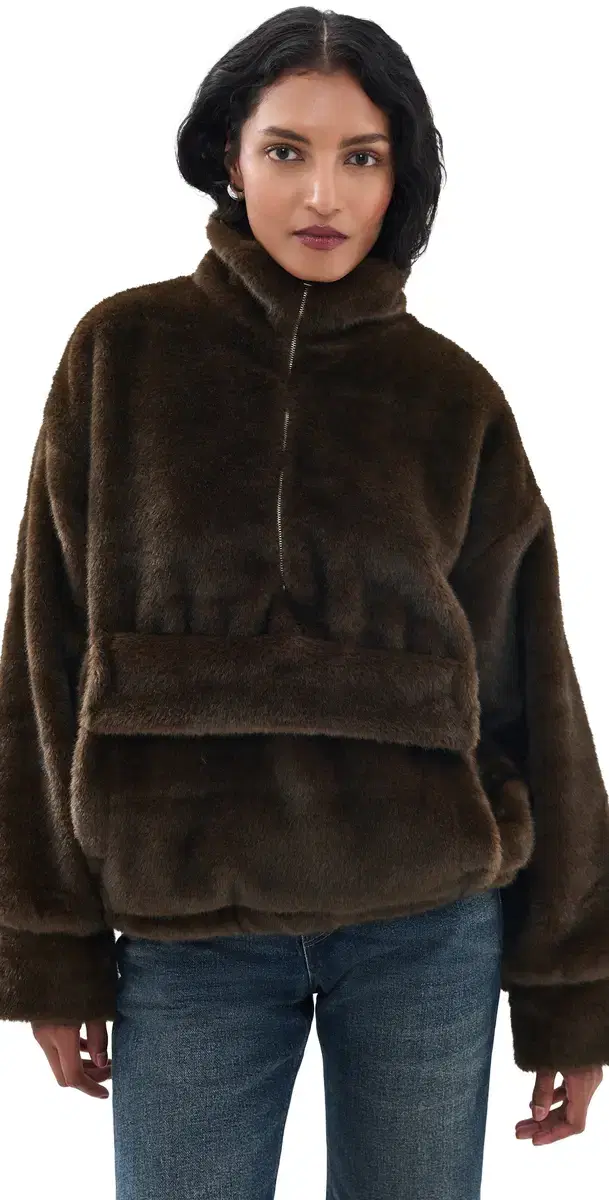 Source Unknown Zvika Faux Fur Anorak Brown M/L