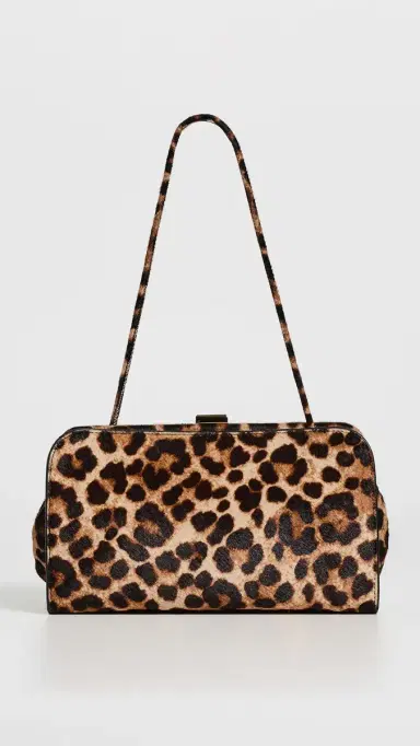 Loeffler Randall Zella Covered Frame Clutch Brushed Leopard One Size | Thumbnail 2 Loeffler Randall Zella Covered Frame Clutch Brushed Leopard One Size | Thumbnail 2