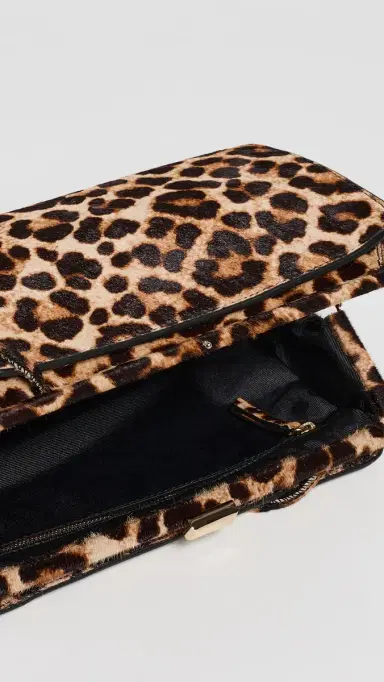 Loeffler Randall Zella Covered Frame Clutch Brushed Leopard One Size | Thumbnail 6 Loeffler Randall Zella Covered Frame Clutch Brushed Leopard One Size | Thumbnail 6