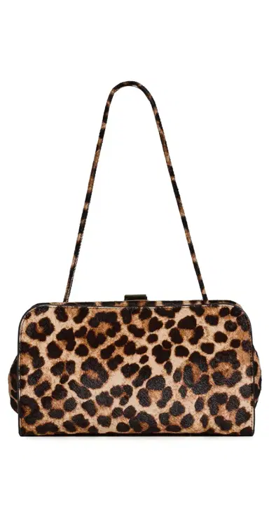Loeffler Randall Zella Covered Frame Clutch Brushed Leopard One Size | Thumbnail 1 Loeffler Randall Zella Covered Frame Clutch Brushed Leopard One Size | Thumbnail 1