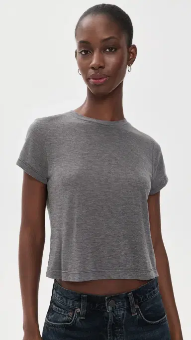 AGOLDE Adine Tee Grey Heather | Thumbnail 2 AGOLDE Adine Tee Grey Heather | Thumbnail 2
