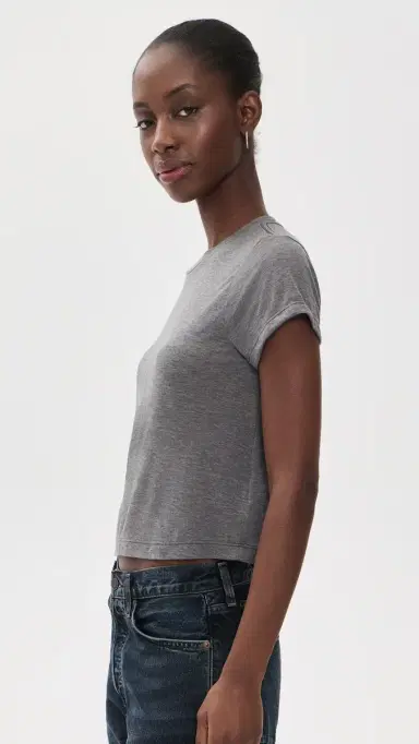 AGOLDE Adine Tee Grey Heather | Thumbnail 4 AGOLDE Adine Tee Grey Heather | Thumbnail 4