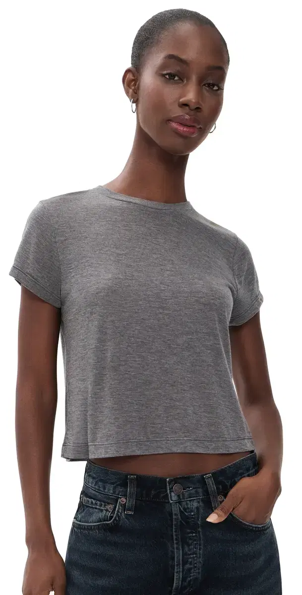 AGOLDE Adine Tee Grey Heather
