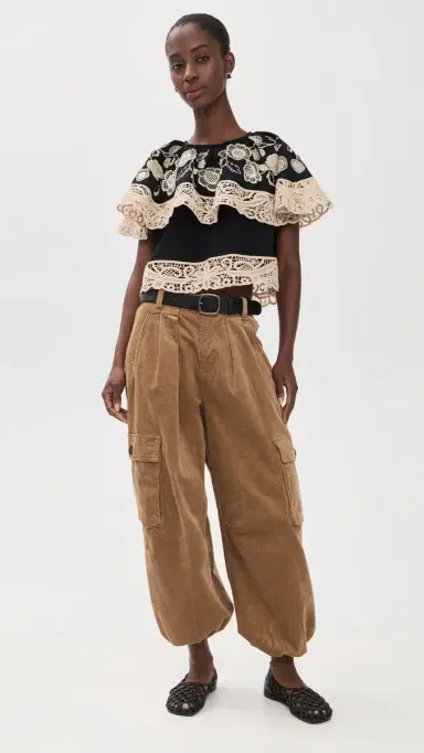 Sea hiloh Embroidered Top Black | Thumbnail 5