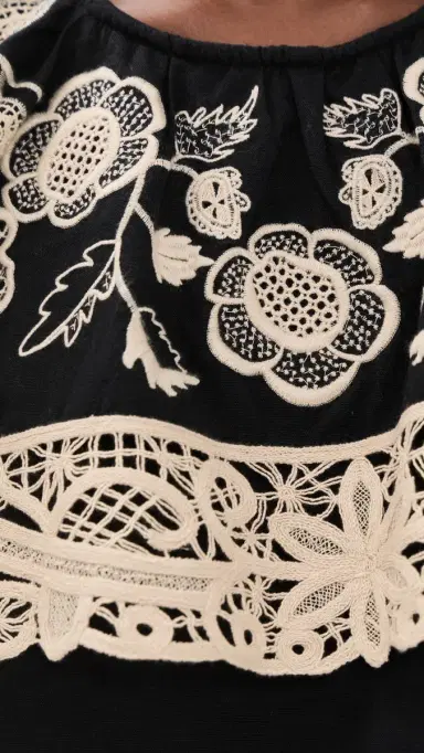 Sea hiloh Embroidered Top Black | Thumbnail 6